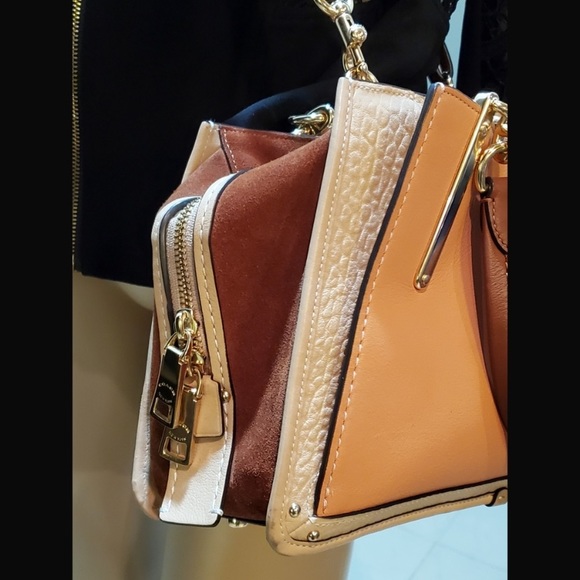 Coach Leather Suede Dreamer Saddle Shoulder Bag - Picture 7 of 12